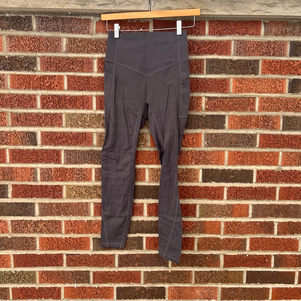 SiinSiin Dark Gray High Rise Fitted Athletic Yoga Pants